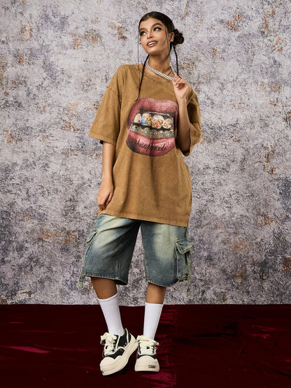 Artistic Lips Graphic T-Shirt