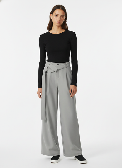 Pleated Belted Machete Track Pants