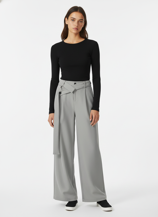 Pleated Belted Machete Track Pants