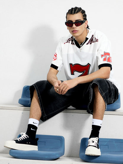 Original "SUPER 7" V-Neck Jersey T-SHIRT - 2400