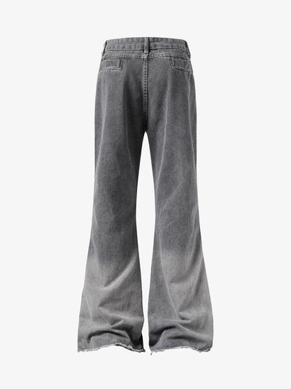 Washed Gradient Flared Jeans
