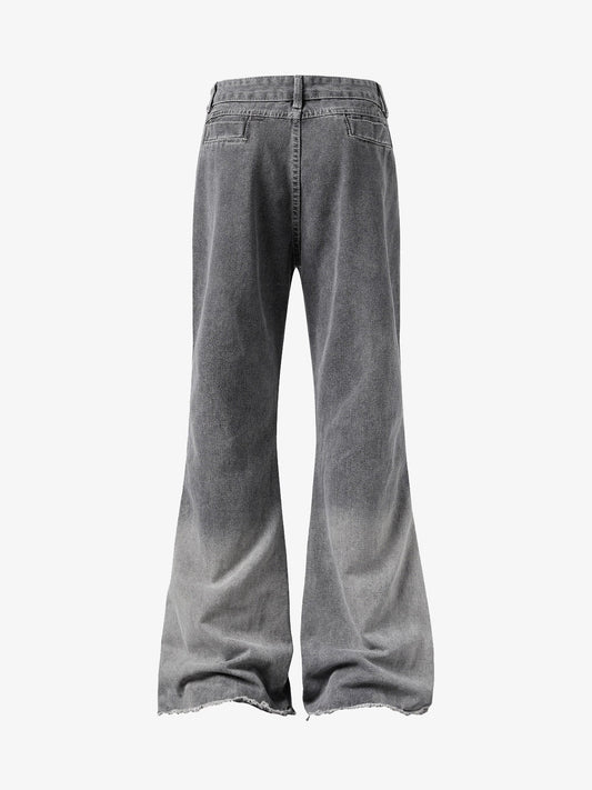 Washed Gradient Flared Jeans
