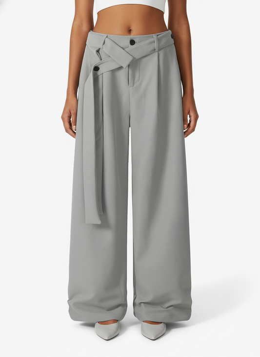 Pleated Belted Machete Track Pants