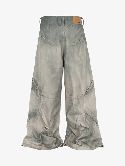 Retro Dirty Dye Baggy Pants