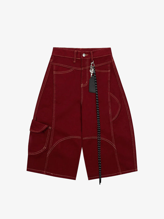 Welt-Embellished Cargo Jorts - 2408