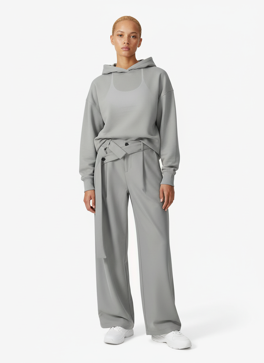 Pleated Belted Machete Track Pants