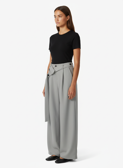 Pleated Belted Machete Track Pants