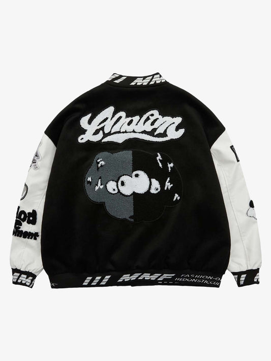 Thesupermade Pink Terry Patch Embroidered Hip Hop Baseball Jersey - 1965