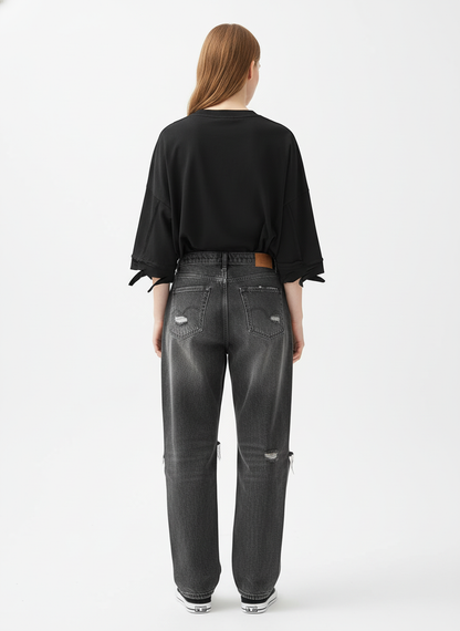 Thesupermade Chain Decorated Oversized T-Shirt - 2278