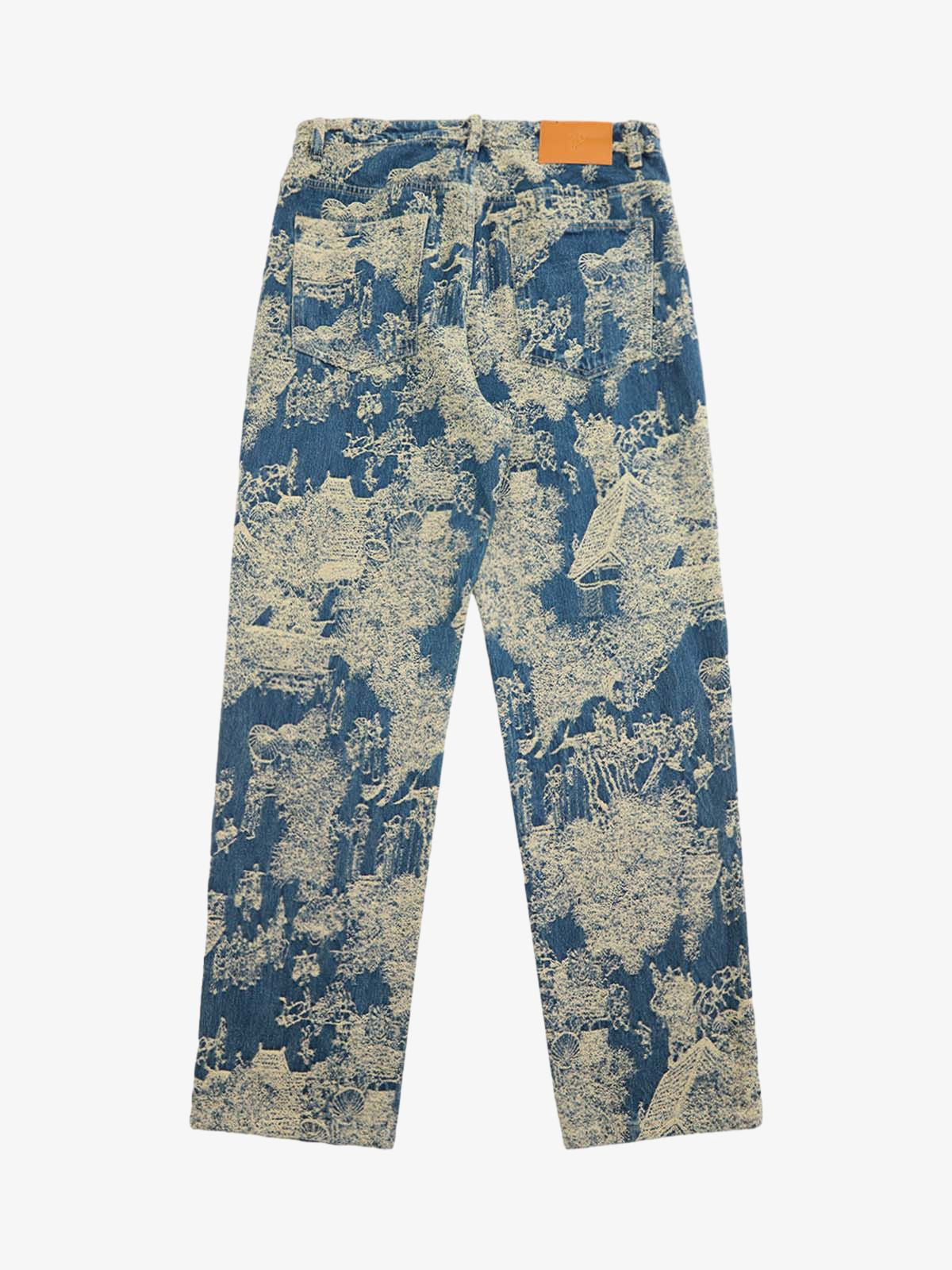 Landscape Jacquard Straight Jeans