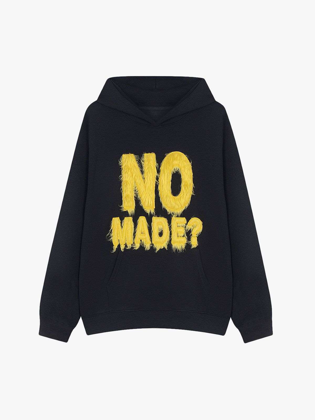 Thesupermade Fur Patchwork Embroidered Stitching Hoodie