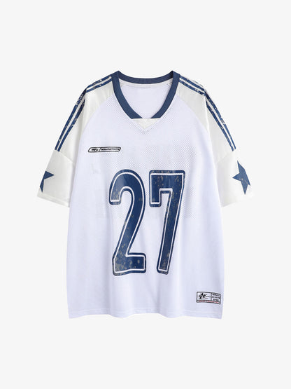 Oversized NO. 27 Sports Jersey T-Shirt