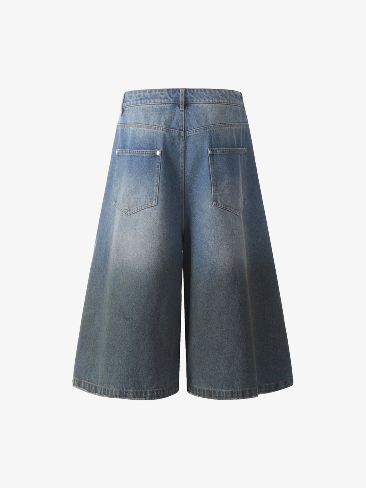 Washed White Denim Jorts