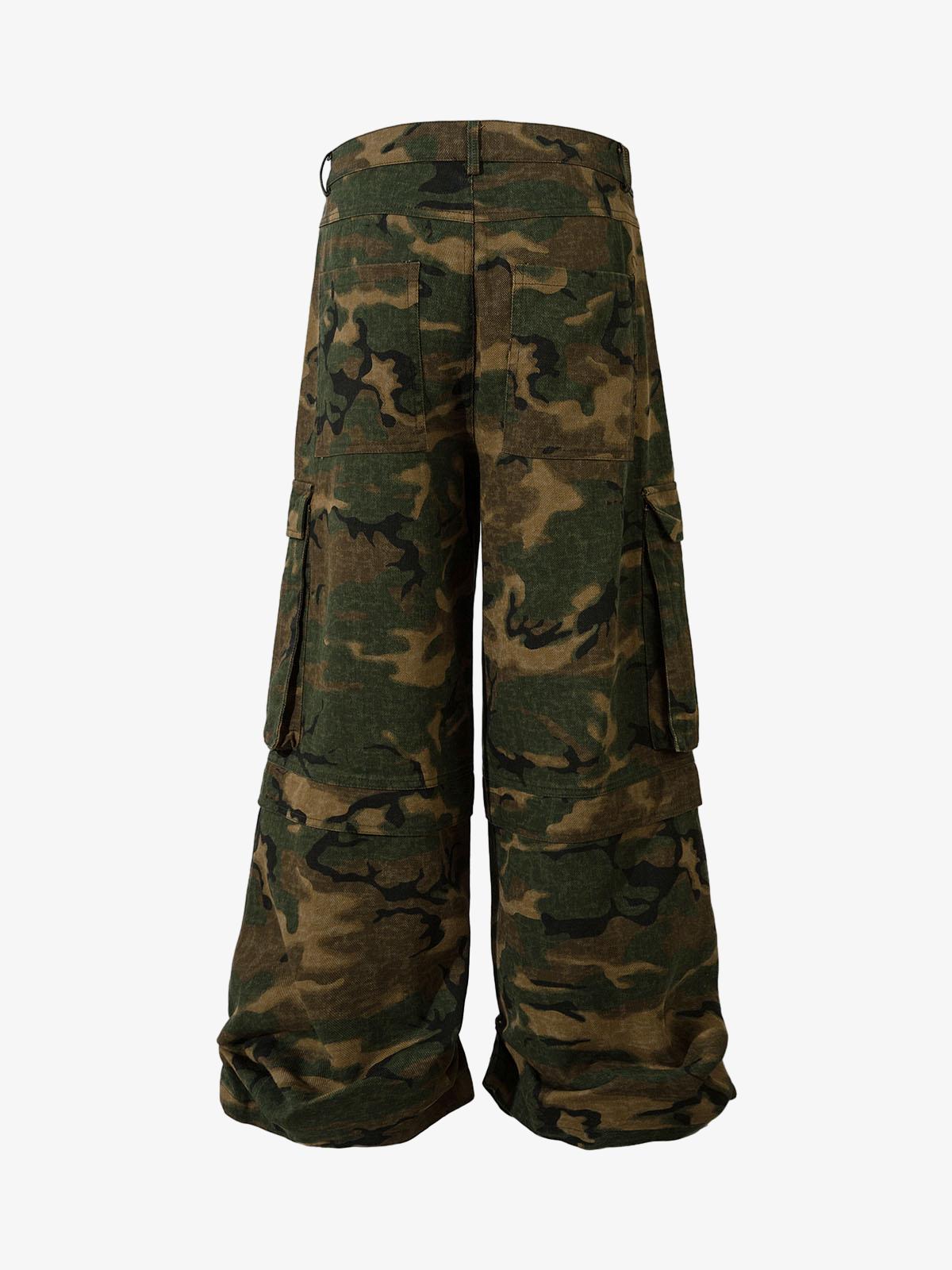 Thesupermade Street Camouflage Multi Pocket Cargo Pants - 2369