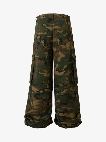Thesupermade Street Camouflage Multi Pocket Cargo Pants - 2369