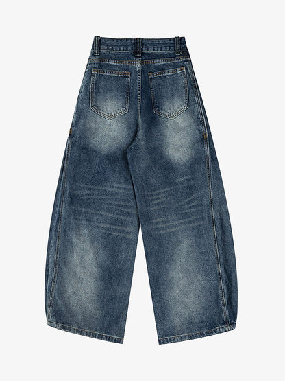 Cleanfit Washed Barrel Jeans