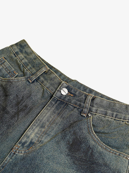Thesupermade High Street Washed Distressed Denim Shorts