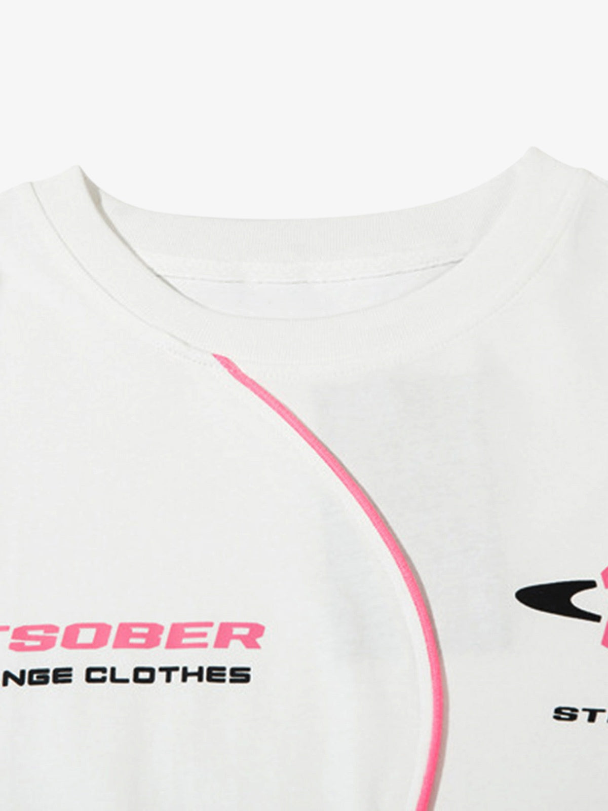 Thesupermade High Street Motorcycle Print Asymmetric T-shirt