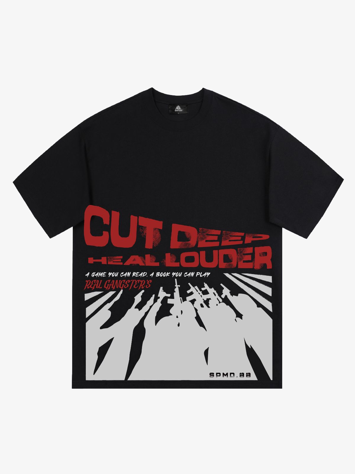 Original Cut Deep Graphic Print T-Shirt