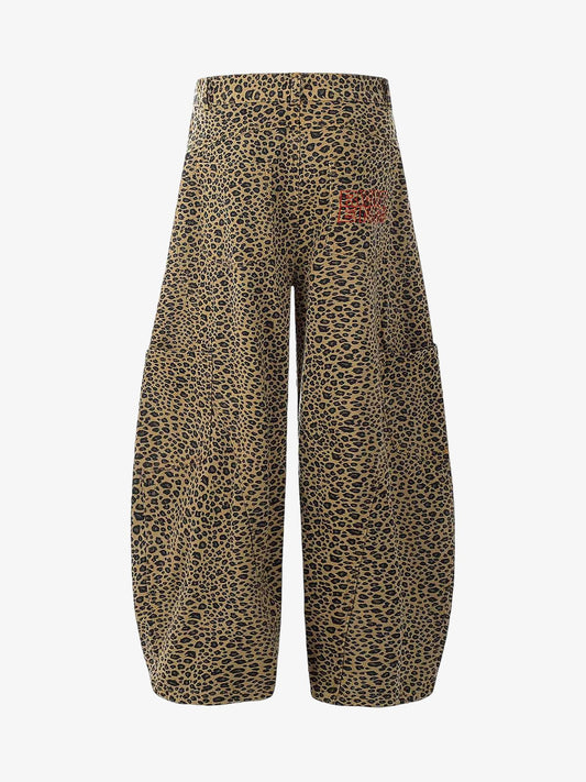 Cheetah Print Barrel Pants - 2416
