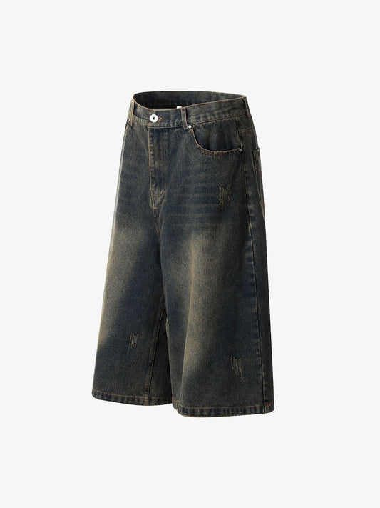 Classic Vintage Washed Denim Jort - 2393