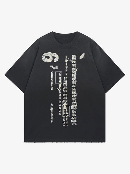 Distressed Digital Print T-shirt