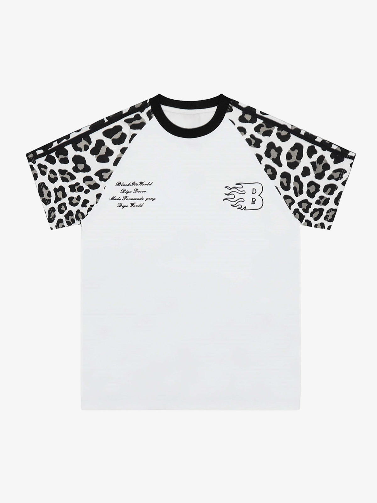 Cheetah Print Raglan Sleeve T-Shirt