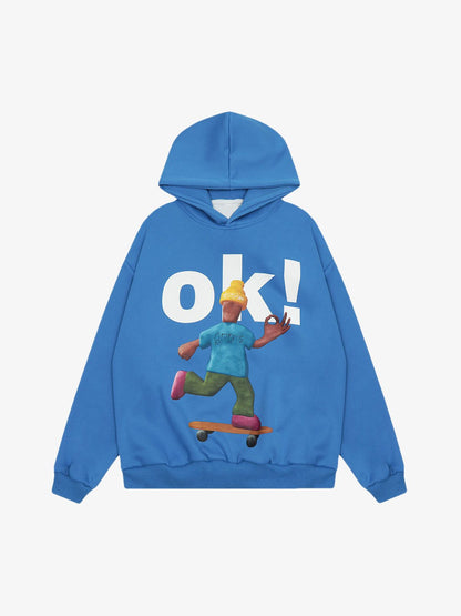 Thesupermade Skateboard Character Printed Hoodie - 2322