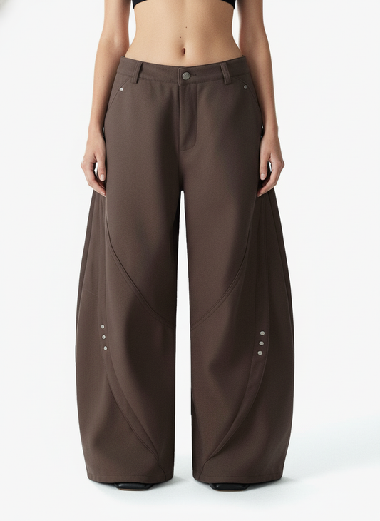 Retro Unisex Barrel Baggy Pants - 2450