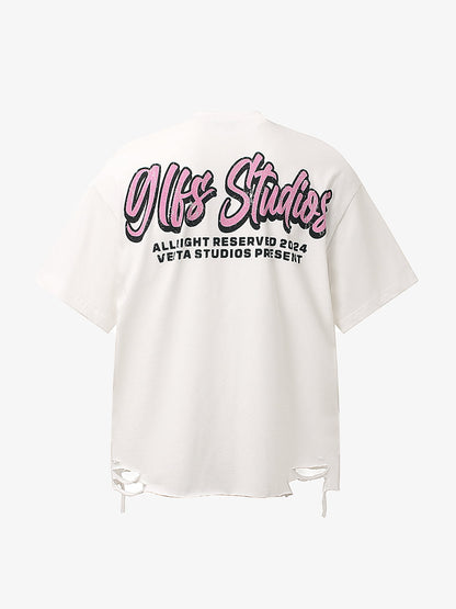 Retro Letter Graphic T-Shirt