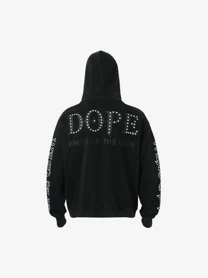 Thesupermade Rivet-adorned Graphic Hoodies