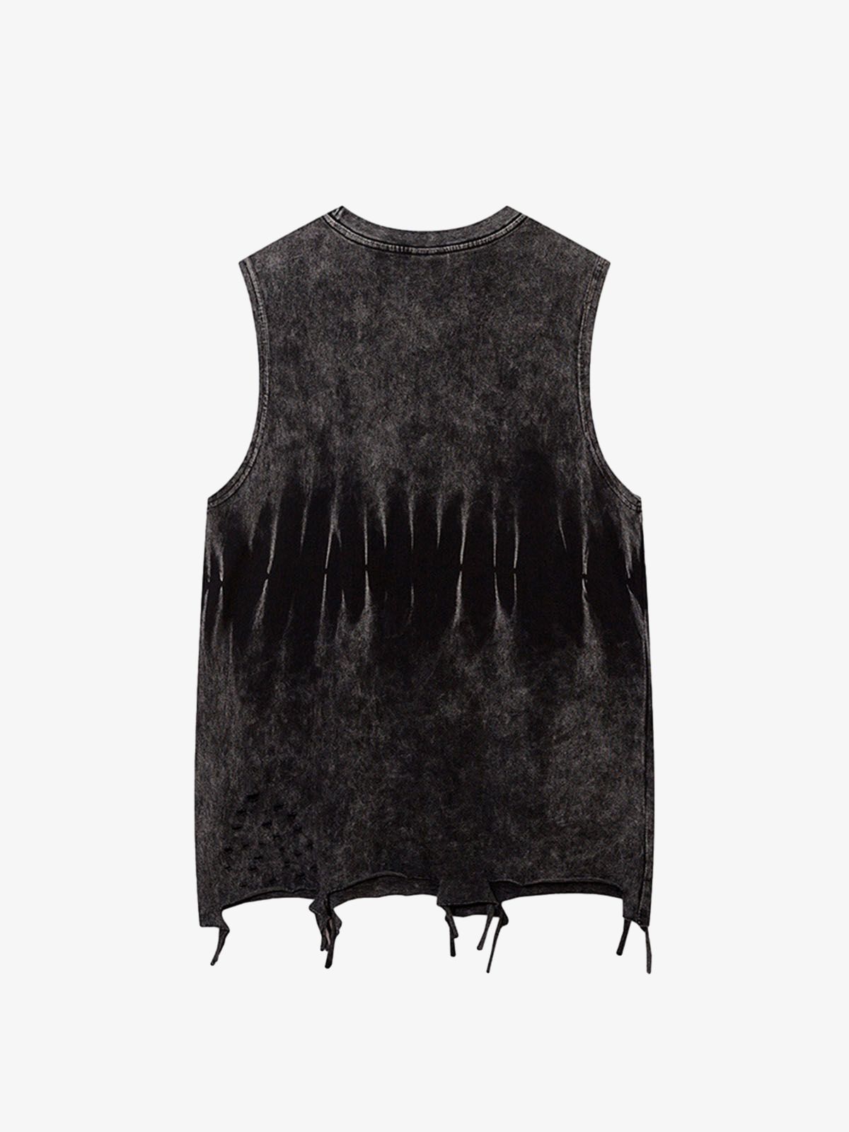 Gradient Tie-Dye Raw Edge Vest