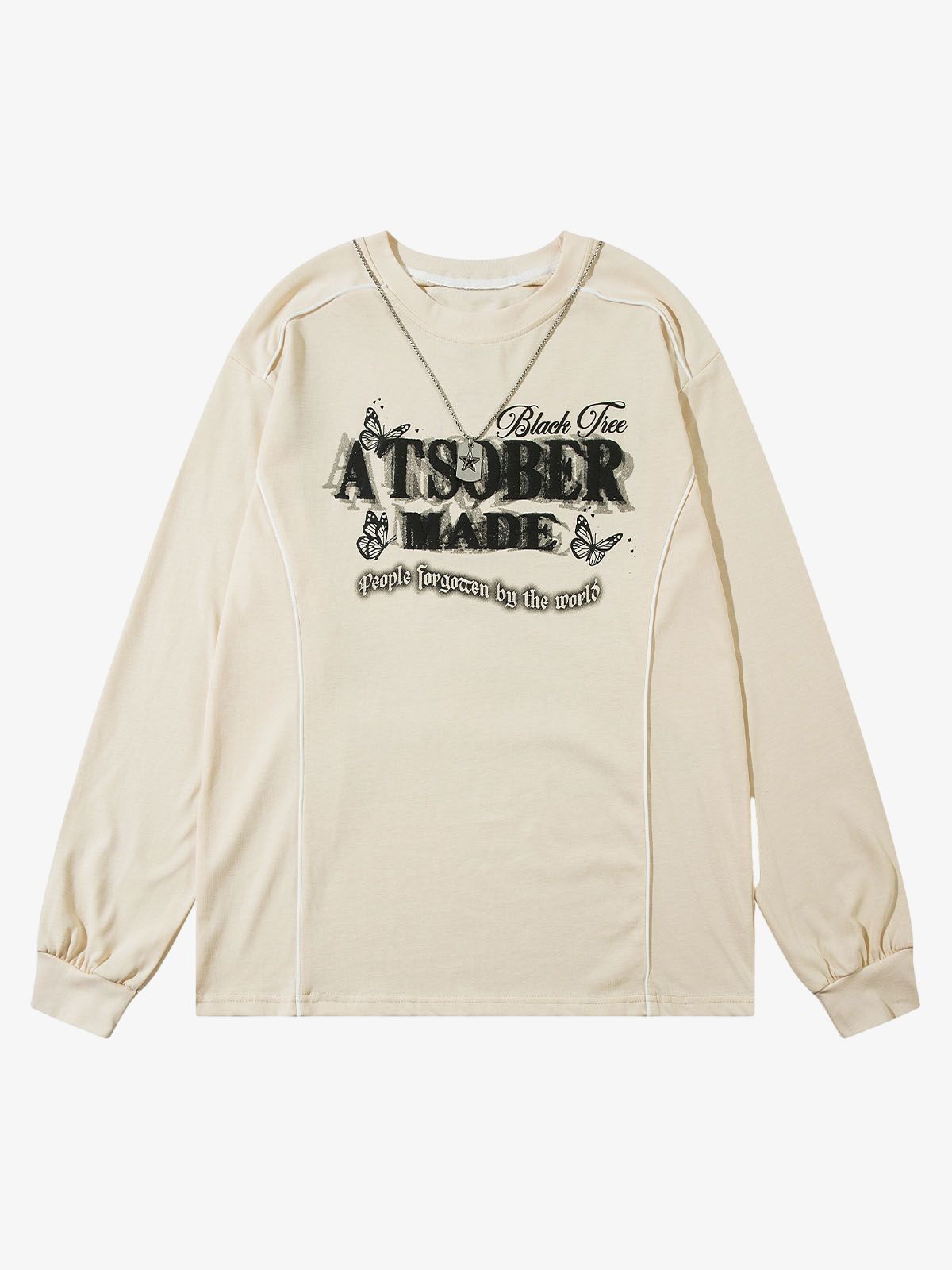 Thesupermade Star Chain Butterfly Long Sleeve T-shirt