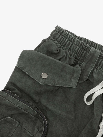 Heavy Tie Dye Multi Pockets Washed Shorts - 2088