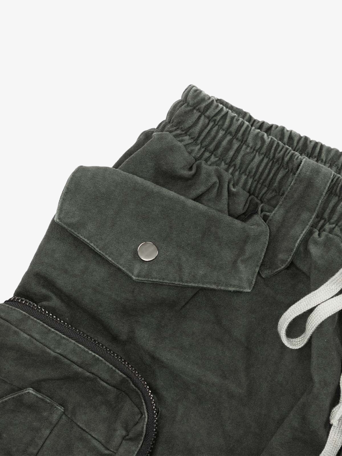 Heavy Tie Dye Multi Pockets Washed Shorts - 2088