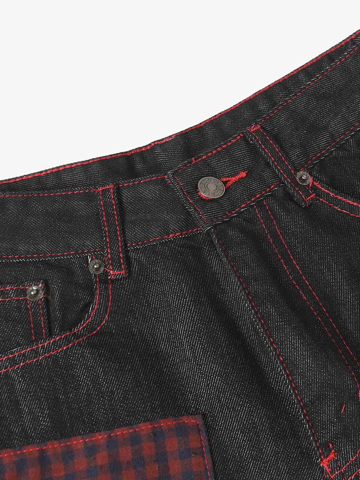 Retro Patchwork Baggy Jeans