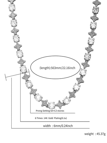 Zircon Star Chian Necklace