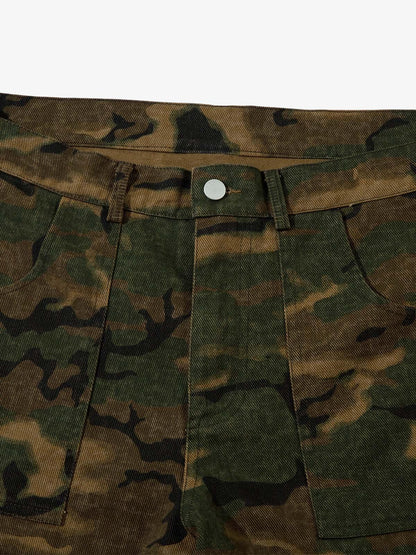 Thesupermade Street Camouflage Multi Pocket Cargo Pants - 2369