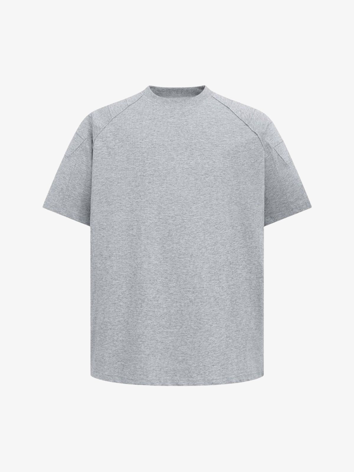 Retro Motorcycle Pleated Patch T-shirt