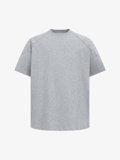 Retro Motorcycle Pleated Patch T-shirt