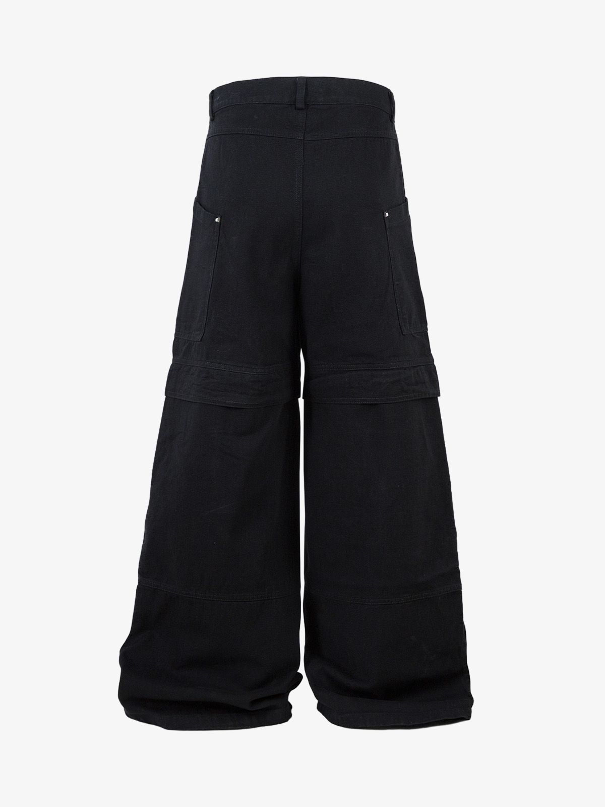 Deconstructed Split Rivet Cargo Jeans