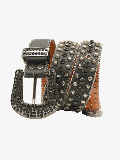 Street Rhinestone Studded Belt