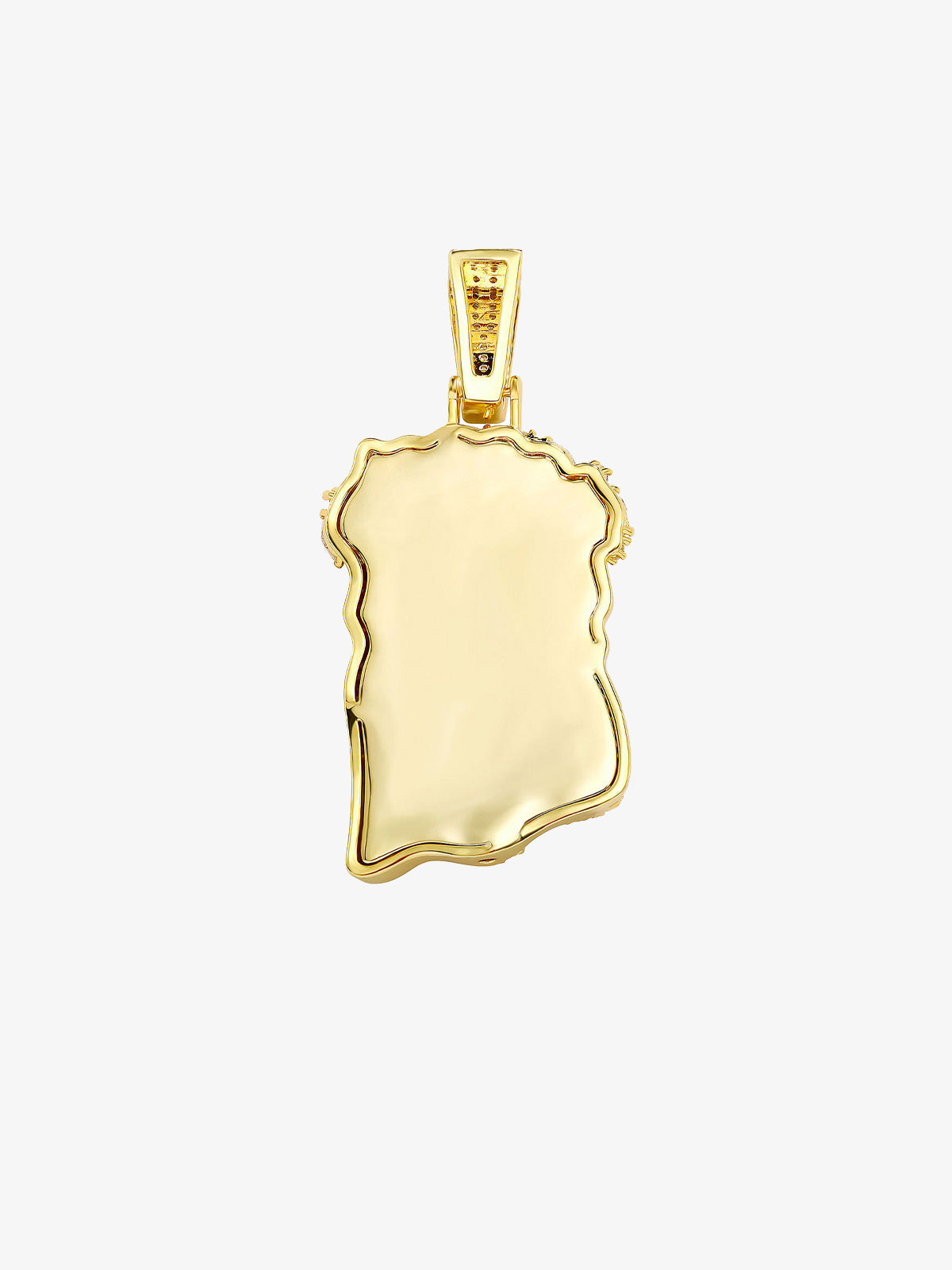 Rhinestone Hotfix Jesus Pendant Copper Necklace - 2441