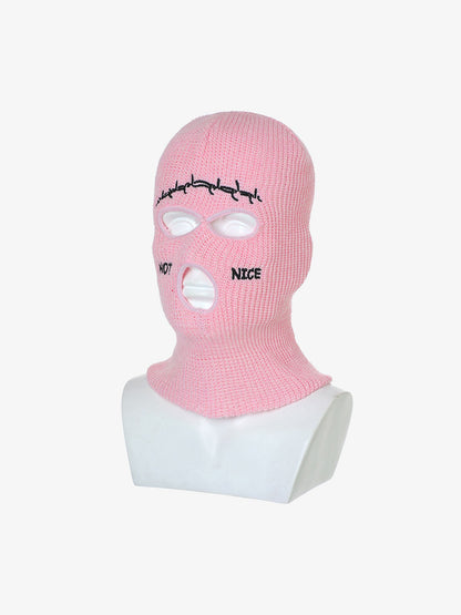 Thesupermade Retro Hip-hop Fun Knitted Balaclava