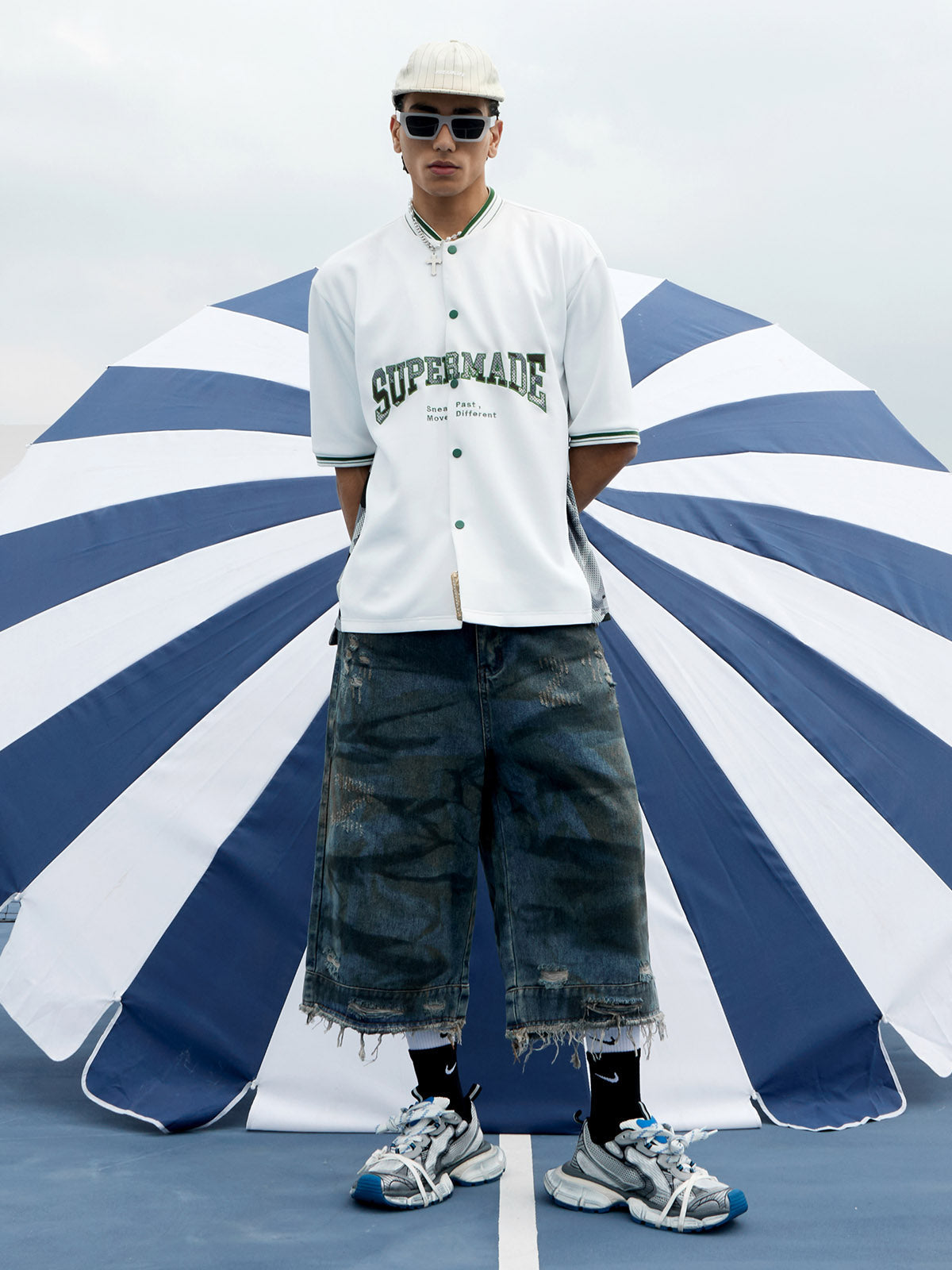 Original Camouflage Spliced Baseball T-Shirt - 2350