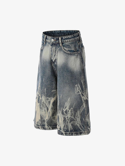 Retro Spray Monkey Washed Baggy Jorts