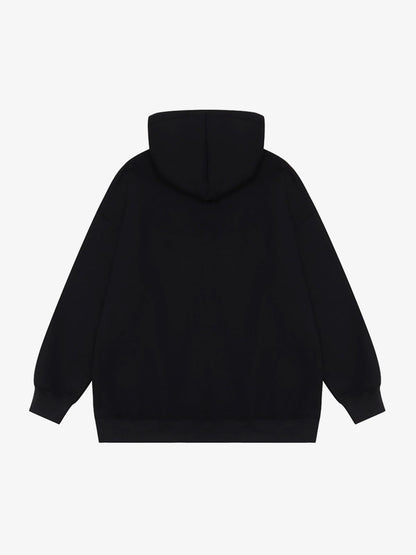 Thesupermade Blur Graphic Chain Hooded Sweatshirt