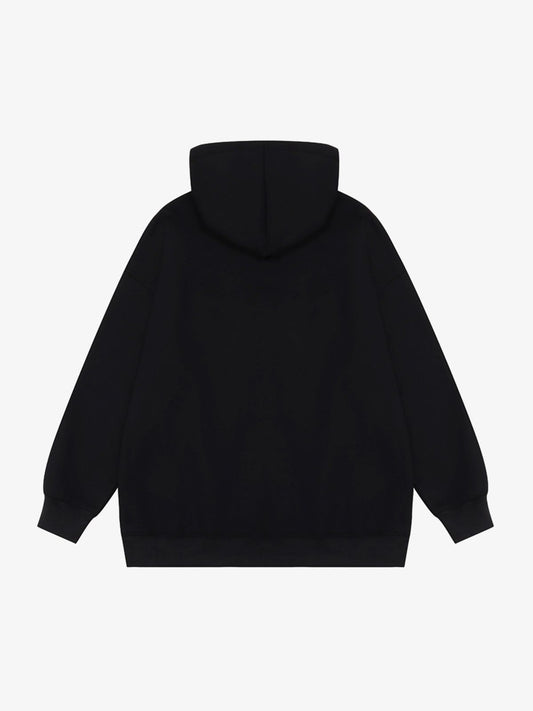 Thesupermade Blur Graphic Chain Hooded Sweatshirt