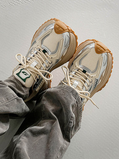 Thesupermade Mesh Contrast Color Platform Sneakers - 2257