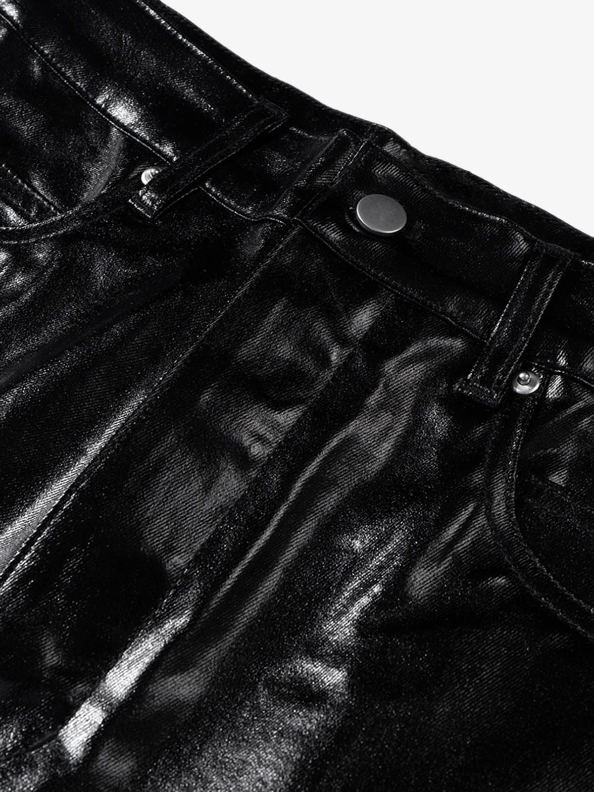 Thesupermade Glossy Patent Leather Flare Pants - 2396